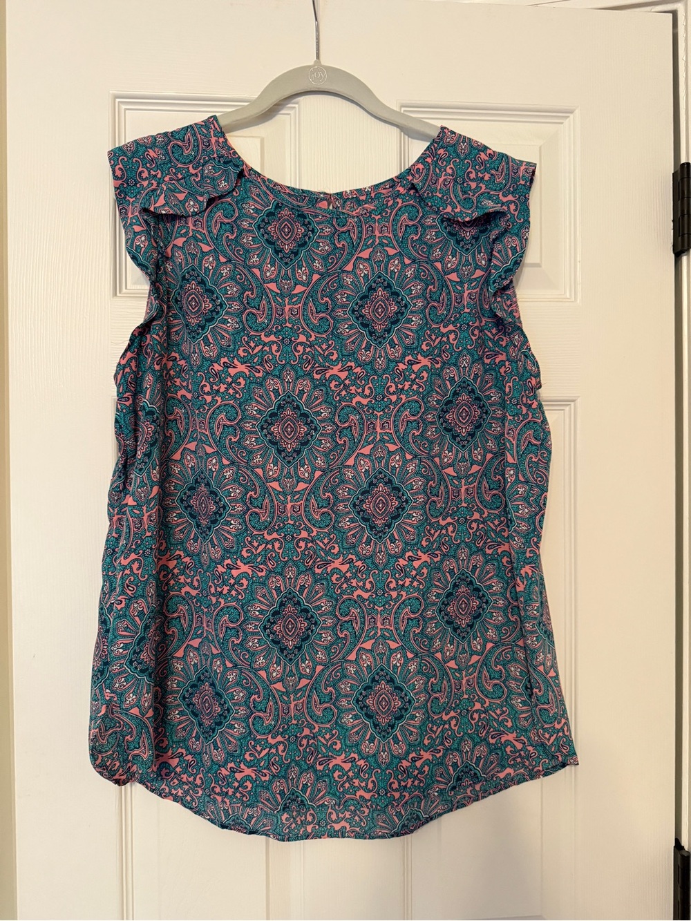 Loft Pink & Teal Blouse